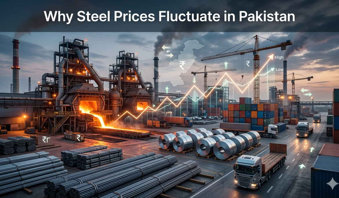 why steel prices fluctuate in Pakistan