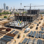 commercial plaza construction steel
